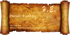 Hendl Evelin névjegykártya